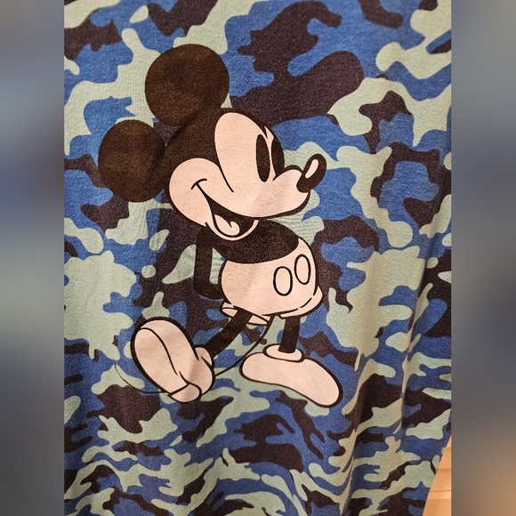 Disney Junior Mickey Mouse Blue Camo Large Shirt - Picture 2 of 4